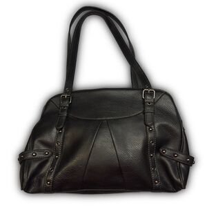 Vintage Plum Pebble Grain Leather Tote